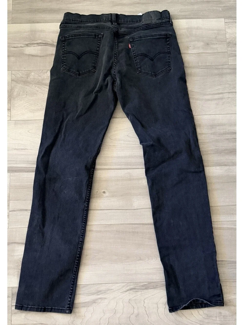 Levi’s 514 Men’s Jeans 33x34 Faded Black Straight Fit Stretch WaterLess Denim